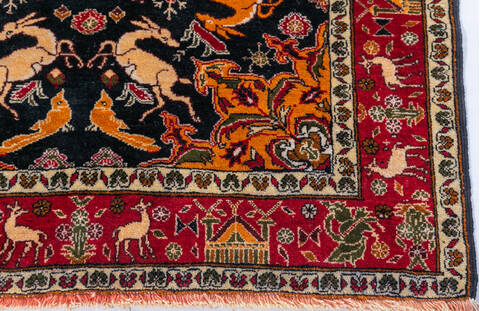 Ferahan Black Hand Knotted 36 X 61  Area Rug 700-148152 Image 3