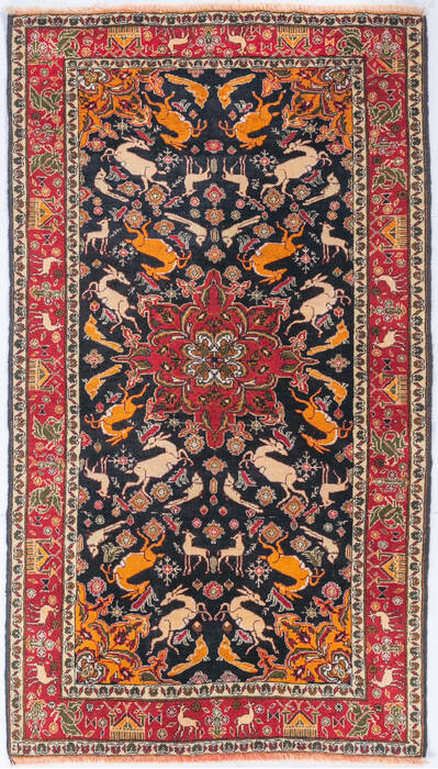Ferahan Black Hand Knotted 36 X 61  Area Rug 700-148152 Image 0