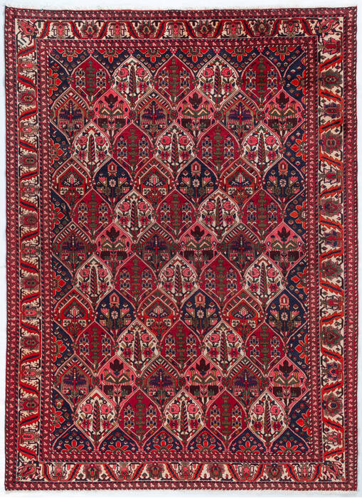 Bakhtiar Red Hand Knotted 74 X 100  Area Rug 700-148157 Image 0