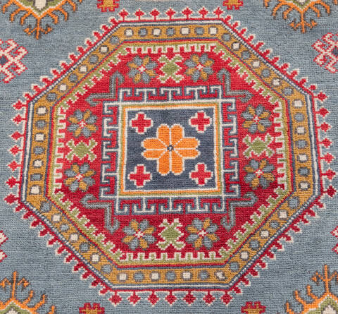 Kazak Grey Hand Knotted 40 X 58  Area Rug 700-148175 Image 3