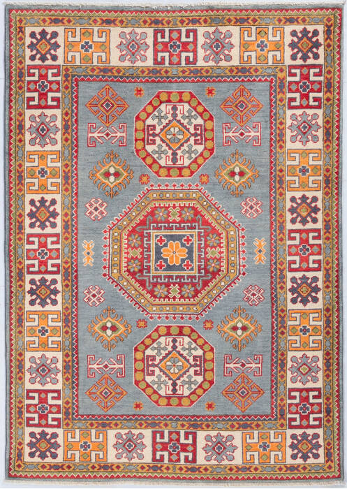 Kazak Grey Hand Knotted 40 X 58  Area Rug 700-148175 Image 0