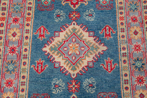 Kazak Blue Hand Knotted 27 X 41  Area Rug 700-148177 Image 3