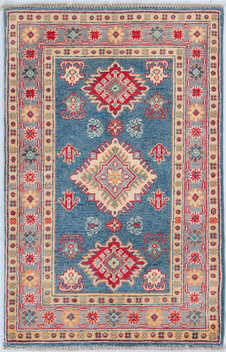 Kazak Blue Hand Knotted 27 X 41  Area Rug 700-148177 Image 0