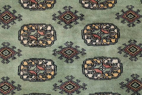 Bokhara Green Hand Knotted 48 X 65  Area Rug 700-148193 Image 3