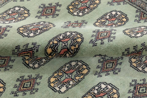 Bokhara Green Hand Knotted 48 X 65  Area Rug 700-148193 Image 5