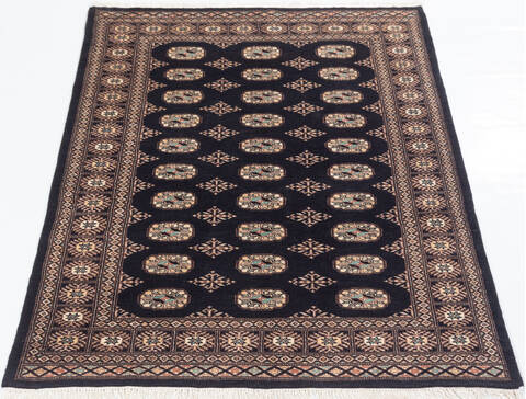 Bokhara Black Hand Knotted 41 X 59  Area Rug 700-148198 Image 1
