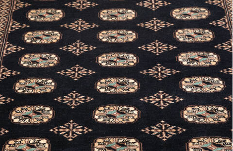 Bokhara Black Hand Knotted 41 X 59  Area Rug 700-148198 Image 5