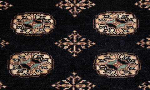 Bokhara Black Hand Knotted 41 X 59  Area Rug 700-148198 Image 6