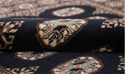 Bokhara Black Hand Knotted 41 X 59  Area Rug 700-148198 Image 7