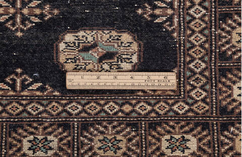 Bokhara Black Hand Knotted 41 X 59  Area Rug 700-148198 Image 8