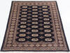 Bokhara Black Hand Knotted 41 X 59  Area Rug 700-148198 Thumb 1