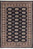 Bokhara Black Hand Knotted 41 X 59  Area Rug 700-148198 Thumb 0