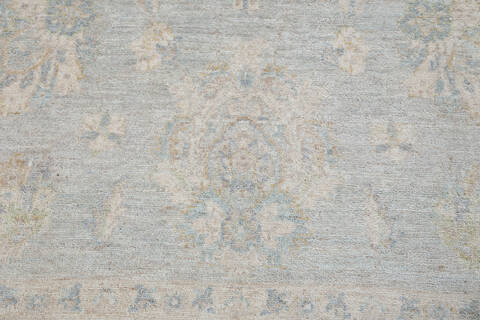 Chobi Light Blue Hand Knotted 82 X 100  Area Rug 700-148204 Image 5