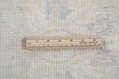 Chobi Light Blue Hand Knotted 82 X 100  Area Rug 700-148204 Image 8