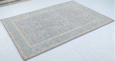 Chobi Light Gray Hand Knotted 410 X 610  Area Rug 700-148208 Image 2