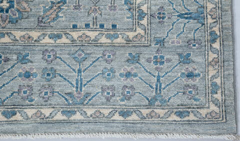 Chobi Light Gray Hand Knotted 52 X 74  Area Rug 700-148210 Image 4