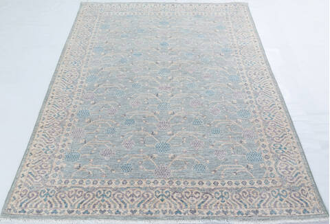 Chobi Green Hand Knotted 49 X 610  Area Rug 700-148219 Image 1