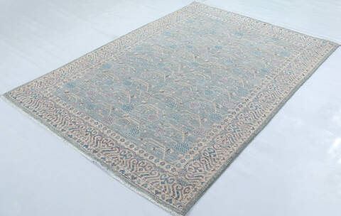 Chobi Green Hand Knotted 49 X 610  Area Rug 700-148219 Image 2