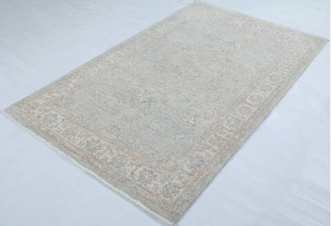 Chobi Light Gray Hand Knotted 40 X 66  Area Rug 700-148222 Image 2