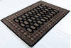 Bokhara Black Hand Knotted 42 X 60  Area Rug 700-148227 Thumb 2