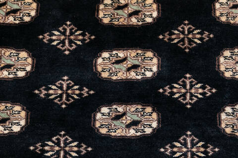 Bokhara Black Hand Knotted 44 X 510  Area Rug 700-148228 Image 3