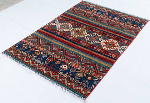 Chobi Red Hand Knotted 34 X 48  Area Rug 700-148231 Image 2