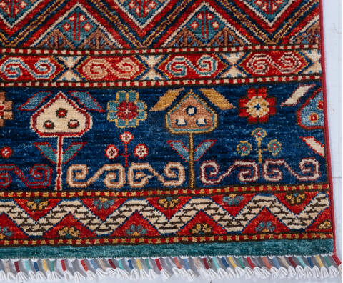 Chobi Red Hand Knotted 34 X 48  Area Rug 700-148231 Image 3