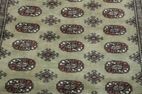 Bokhara Green Hand Knotted 40 X 59  Area Rug 700-148241 Image 3