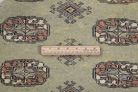 Bokhara Green Hand Knotted 40 X 59  Area Rug 700-148241 Image 6