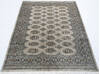 Bokhara Light Gray Hand Knotted 42 X 58  Area Rug 700-148242 Thumb 1