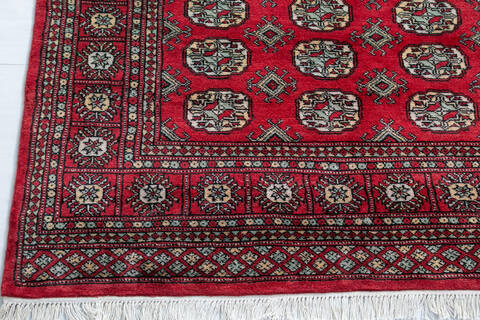 Bokhara Red Hand Knotted 41 X 61  Area Rug 700-148258 Image 3