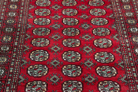 Bokhara Red Hand Knotted 41 X 61  Area Rug 700-148258 Image 4