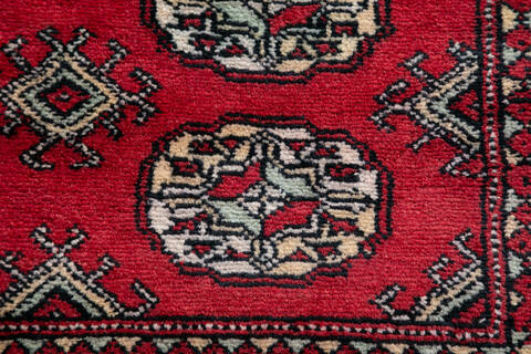 Bokhara Red Hand Knotted 41 X 61  Area Rug 700-148258 Image 5