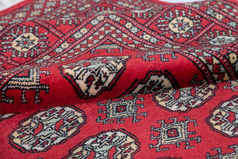 Bokhara Red Hand Knotted 41 X 61  Area Rug 700-148258 Image 6