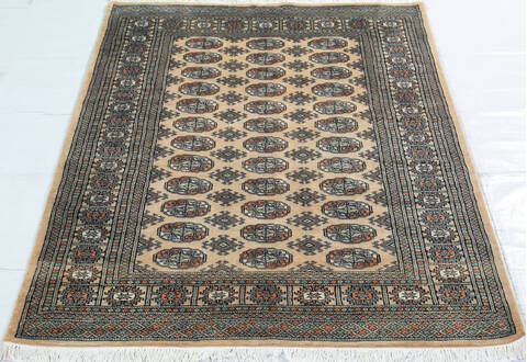 Bokhara Beige Hand Knotted 42 X 60  Area Rug 700-148261 Image 1