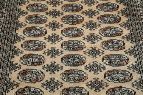 Bokhara Beige Hand Knotted 42 X 60  Area Rug 700-148261 Image 3
