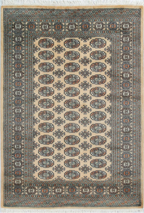 Bokhara Beige Hand Knotted 42 X 60  Area Rug 700-148261 Image 0