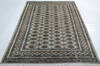 Bokhara Light Gray Hand Knotted 68 X 100  Area Rug 700-148264 Thumb 1