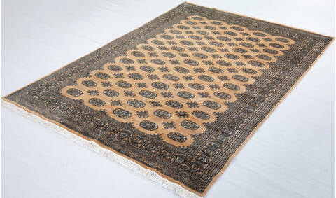 Bokhara Beige Hand Knotted 58 X 84  Area Rug 700-148271 Image 2