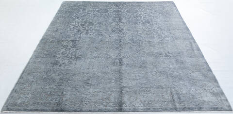 Chobi Grey Hand Knotted 83 X 98  Area Rug 700-148286 Image 1