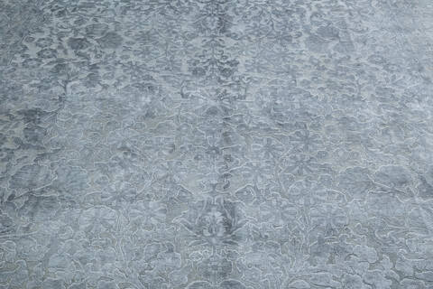 Chobi Grey Hand Knotted 83 X 98  Area Rug 700-148286 Image 4