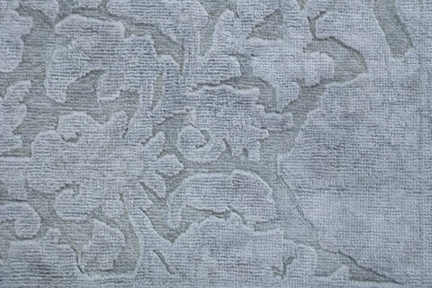 Chobi Grey Hand Knotted 83 X 98  Area Rug 700-148286 Image 5