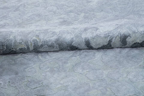 Chobi Grey Hand Knotted 83 X 98  Area Rug 700-148286 Image 6