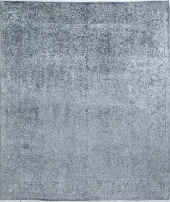 Chobi Grey Hand Knotted 83 X 98  Area Rug 700-148286 Image 0