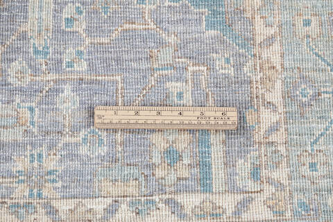 Chobi Light Gray Hand Knotted 310 X 59  Area Rug 700-148291 Image 7