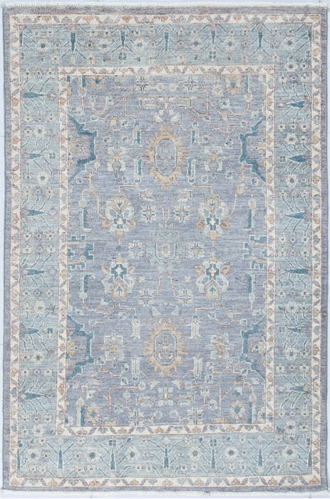 Chobi Light Gray Hand Knotted 310 X 59  Area Rug 700-148291 Image 0