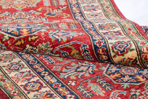 Kazak Red Runner Hand Knotted 27 X 68  Area Rug 700-148311 Image 5