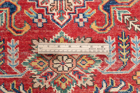 Kazak Red Runner Hand Knotted 27 X 68  Area Rug 700-148311 Image 6