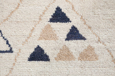 Moroccan Beige Hand Knotted 52 X 82  Area Rug 700-148313 Image 4