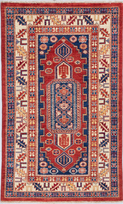 Kazak Red Hand Knotted 30 X 50  Area Rug 700-148317 Image 0